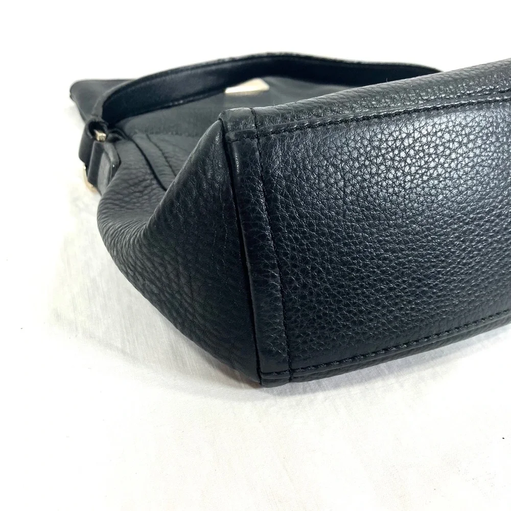 Kate Spade New York Highland Place Mini Maria Black Pebble Leather Crossbody Bag